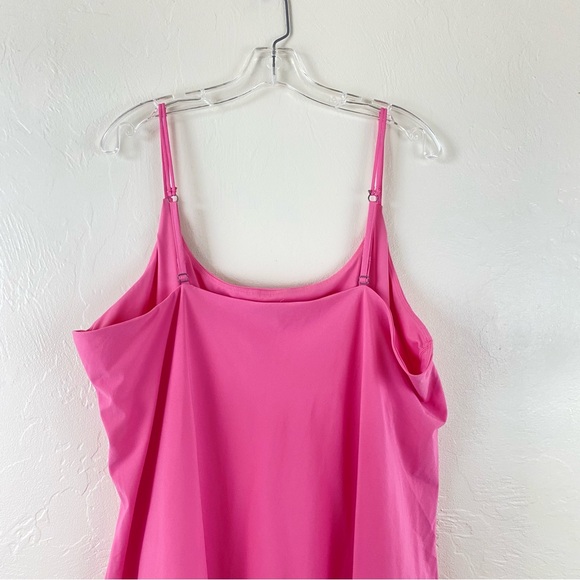 Abercrombie & Fitch XXL Flamingo Pink Spaghetti Strap Lined Athletic Mini Dress - Picture 6 of 8
